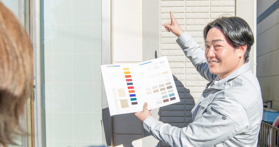 工事内容説明中の写真