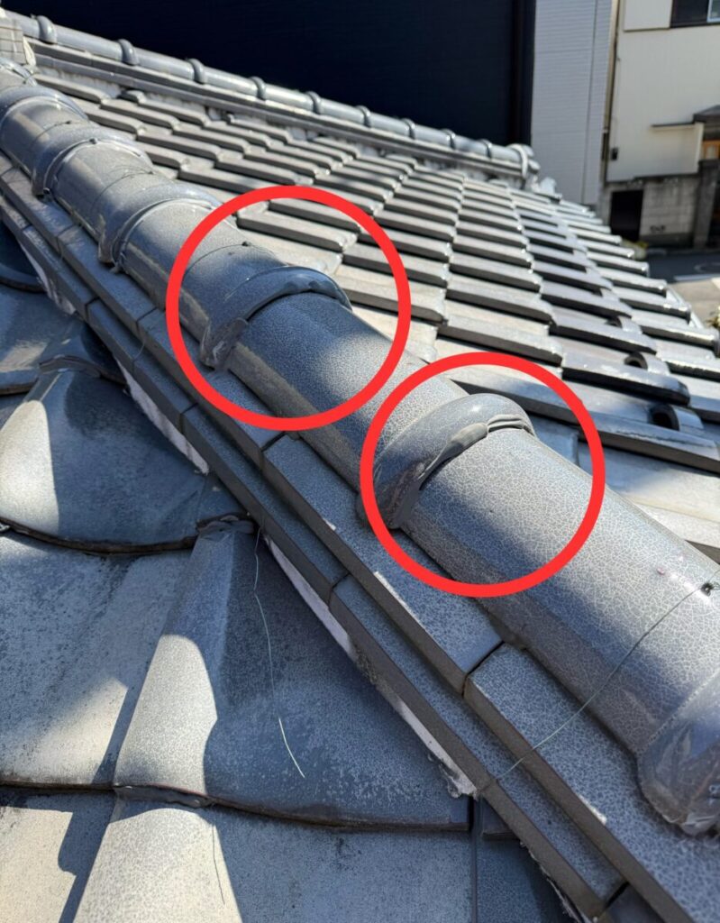 本庄市・K様|屋根塗装(スレート屋根)_棟板金錆止め