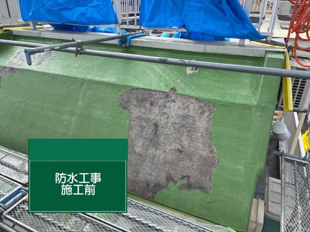 桶川市・O様|棟板金・貫板交換(スレート屋根)_施工前全体